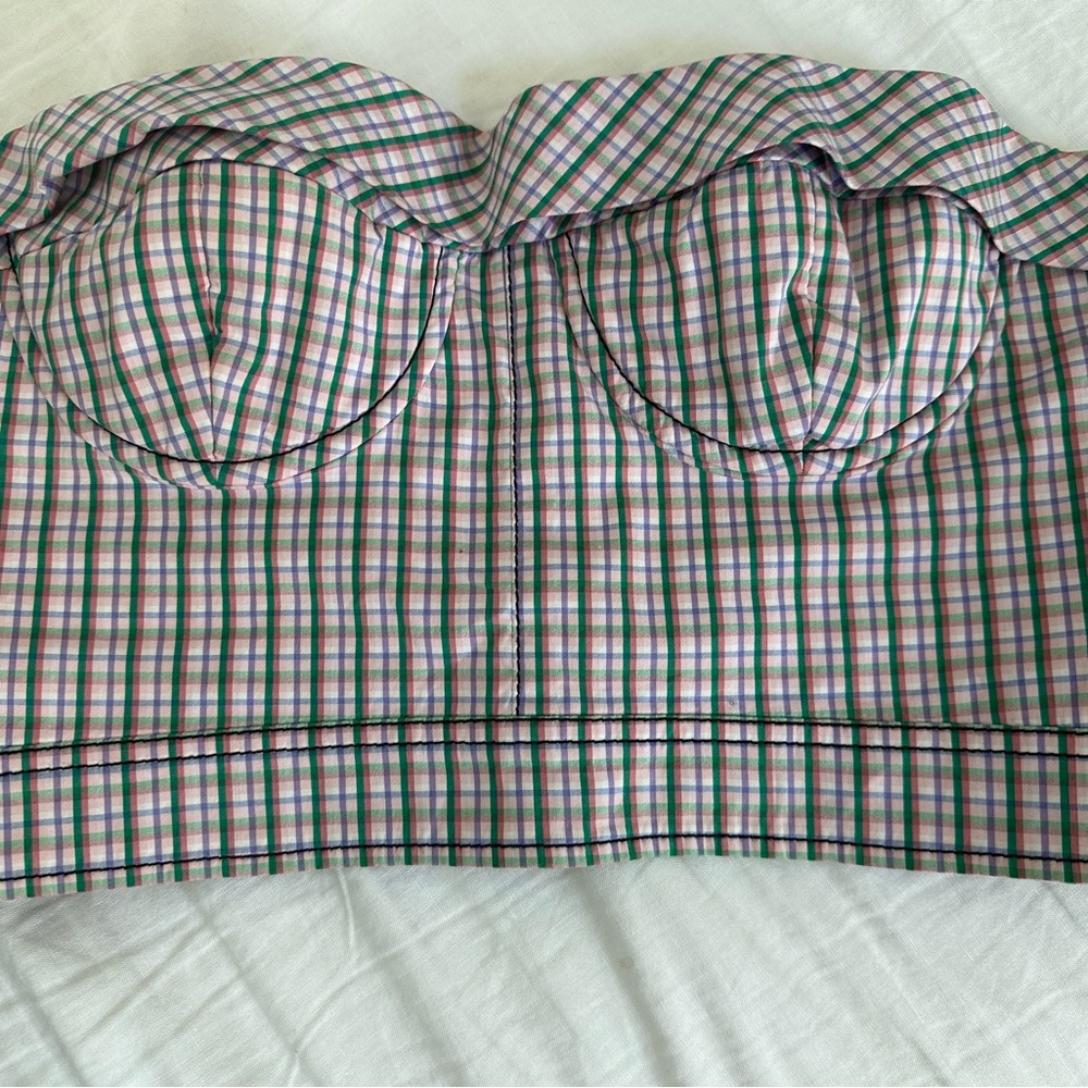 Philosophy di Lorenzo Serafini Multicolor Plaid Corset SZ 8